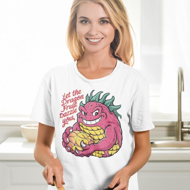 Dragon Fruit Character Enjoying A Tasty Treat T-Shirt (Creator Uploaded)