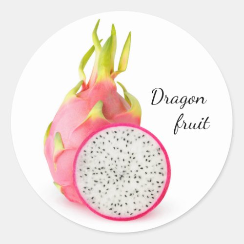 Dragon fruit classic round sticker