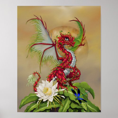 Dragon Fruit Dragon 11x14 4x6 and up Poster