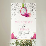 Dragon Fruit Elegant Baby Sprinkle Welcome Sign at Zazzle