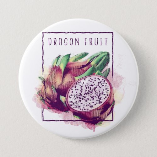 Dragon fruit exotic food design button
