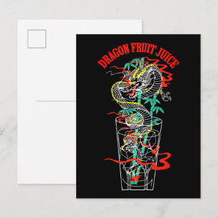 Dragon Fruit Juice Postcard
