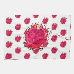 Dragon Fruit Kitchen Towels