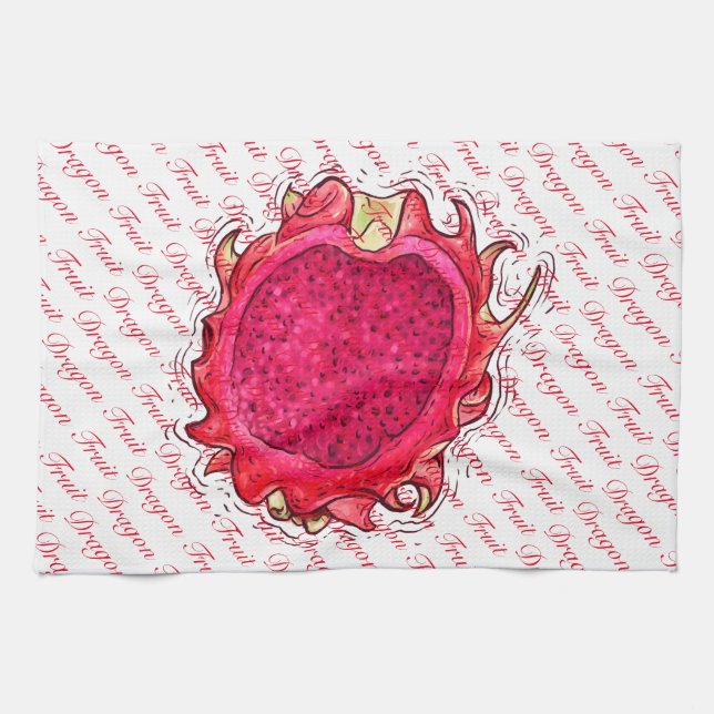 Dragon Fruit Kitchen Towels (Horizontal)