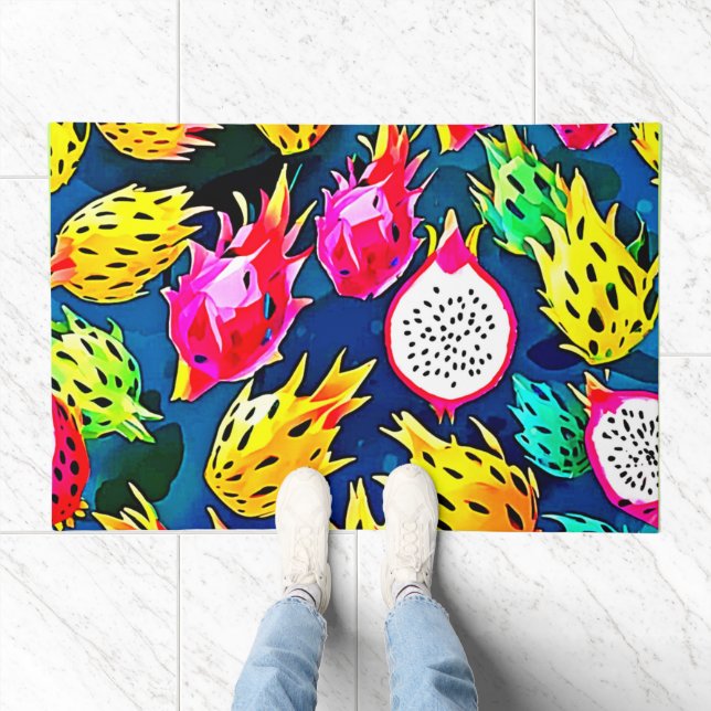 Dragon Fruit Pattern Art Doormat (Indoor)