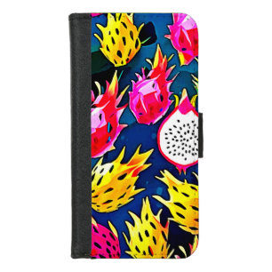 Dragon Fruit Pattern Art iPhone 8/7 Wallet Case