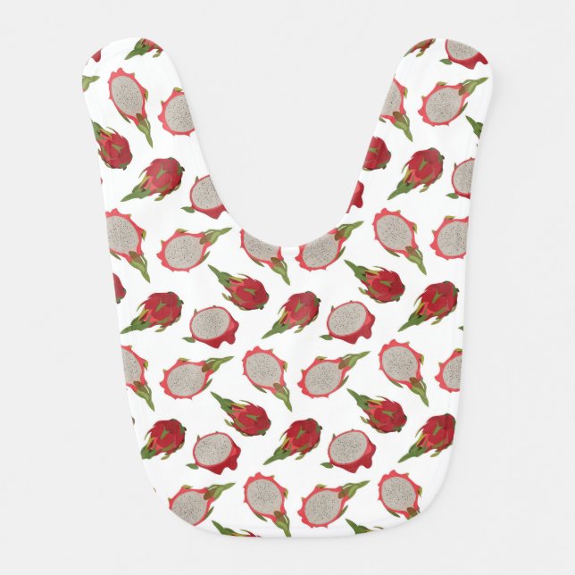 dragon fruit pattern baby bib (Front)