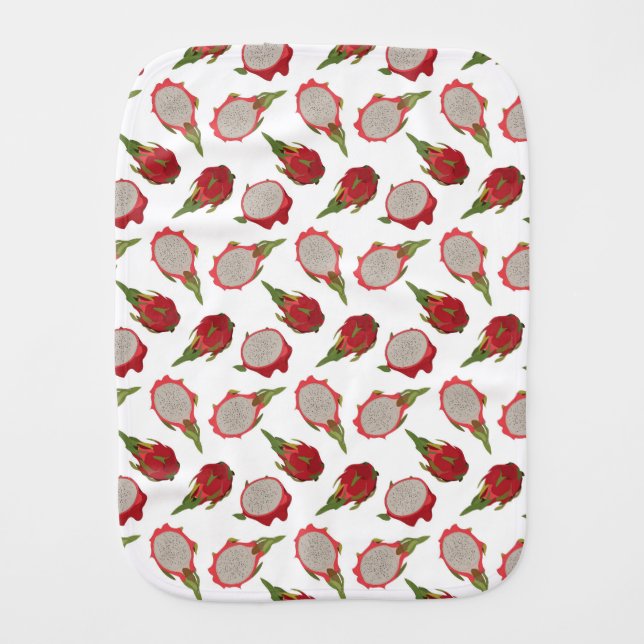 dragon fruit pattern baby burp cloth (Front)