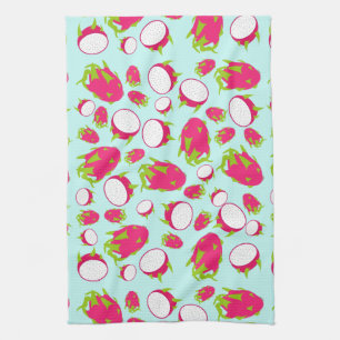 Dragon Fruit Pattern Kitchen Towel