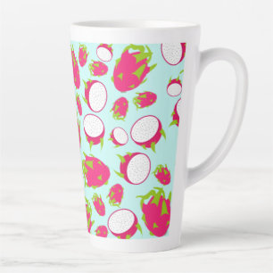 Dragon Fruit Pattern Latte Mug