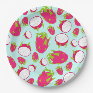 Dragon Fruit Pattern Paper Plates