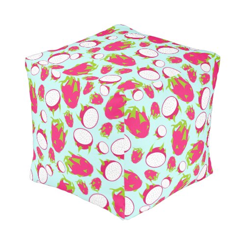 Dragon Fruit Pattern Pouf