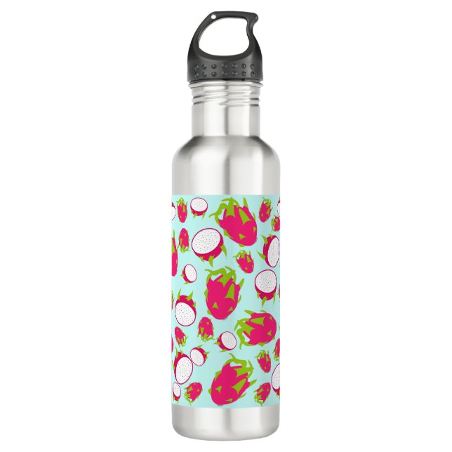 Dragon Fruit Pattern Stainless Steel Water Bottle (Front)