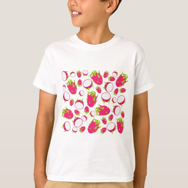 Dragon Fruit Pattern T-Shirt (Front)