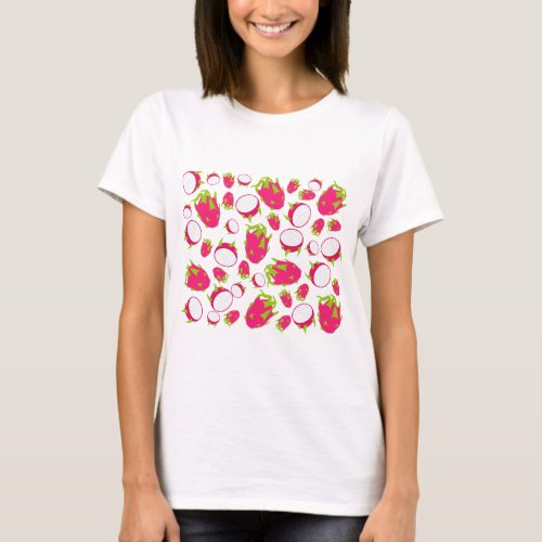 Dragon Fruit Pattern T_Shirt