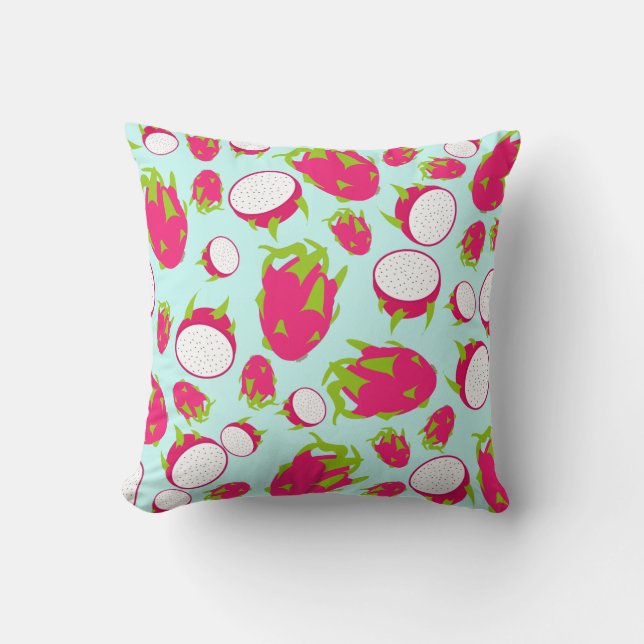Dragon Fruit Pattern Throw Pillow (Front)