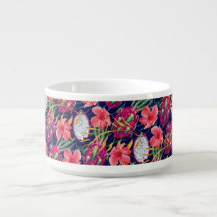 Dragon Fruit Tropical Floral Modern Green Palm Bowl