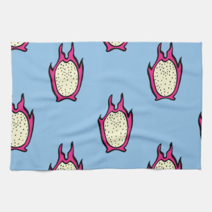 Dragon Fruit: Vintage Ink Drawing. Kitchen Towel