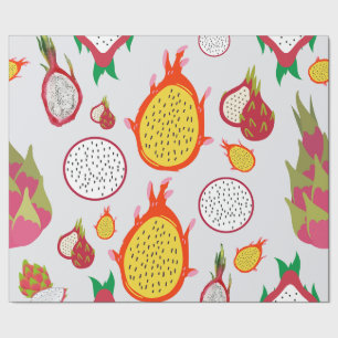 Dragon fruit white and yellow fleshed wrapping paper