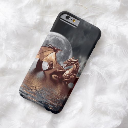 Dragon  Full Moon Fantasy Mythical Artwork Barely There iPhone 6 Case