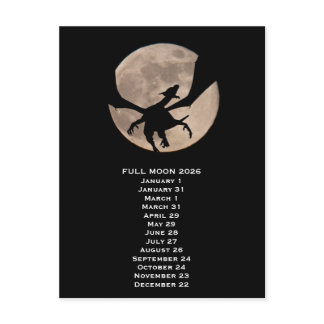 Dragon Full Moon   Phases 2026 Postcard