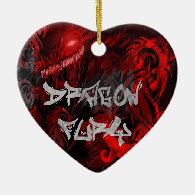 Dragon fury ceramic ornament (Front)