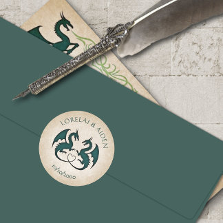 Dragon Gamer Fantasy Classic Round Sticker