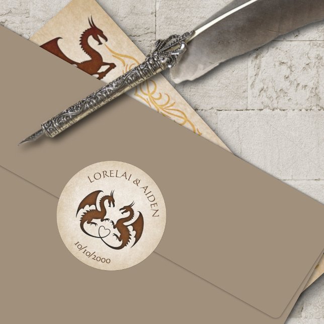 Dragon Gamer Fantasy Classic Round Sticker (Creator Uploaded)