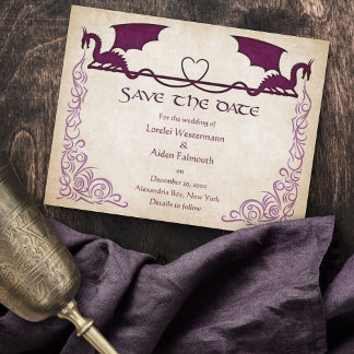 Dragon Gamer Fantasy Save The Date