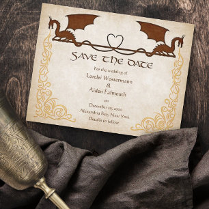 Dragon Gamer Fantasy Save The Date