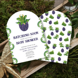 Dragon Gender Neutral Hatching Soon Baby Shower Invitation