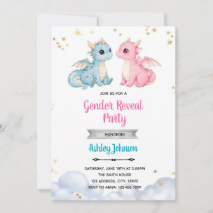 Dragon Gender Reveal Invitation