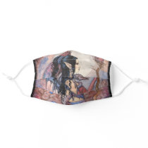 Dragon Girl Fantasy Art by Molly Harrison Adult Cloth Face Mask