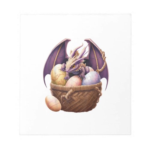 Dragon Girl Lover Collecting Easter Eggs - Kids Cu Notepad