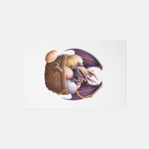 Dragon Girl Lover Collecting Easter Eggs - Kids Cu Rug