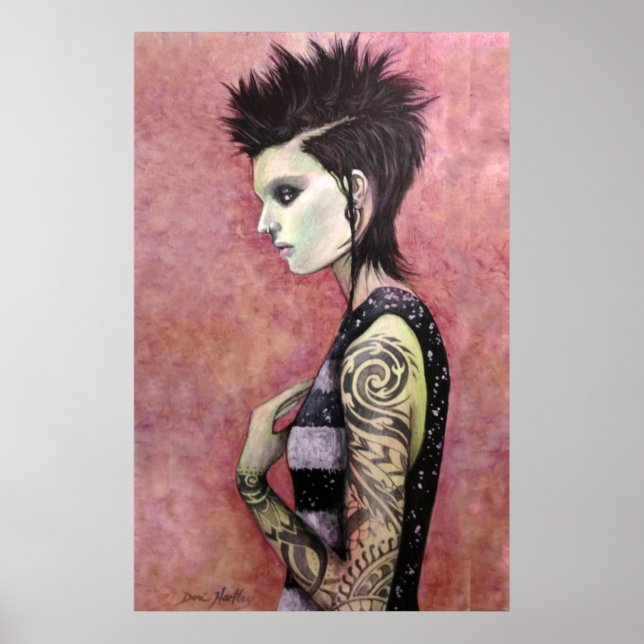 Dragon Girl - Original art by Dori Hartley Poster (Front)