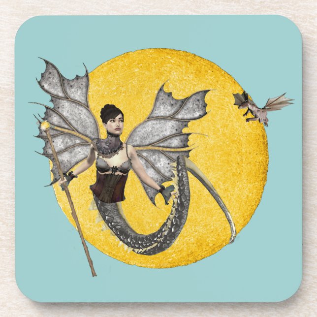 Dragon Goddess Cork Coaster (Front)