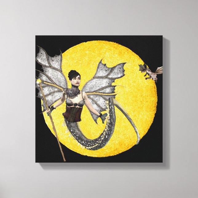 Dragon Goddess Wrapped Canvas Print (Front)
