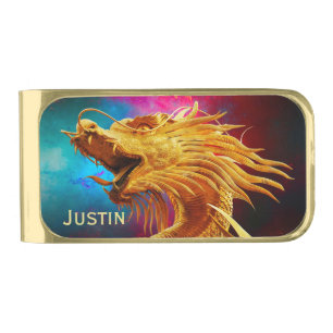 Dragon Gold Finish Money Clip