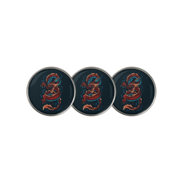 Dragon Golf Ball Marker (3 Up)