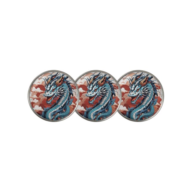 Dragon  golf ball marker (3 Up)