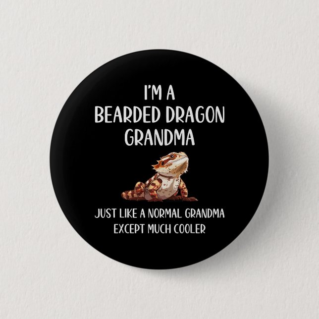 Dragon Grandma Definition Animals Lover Mothers Da Button (Front)