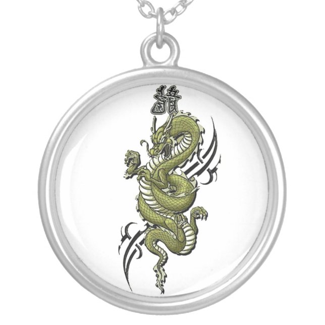 Dragon- Green -146 Necklace (Front)