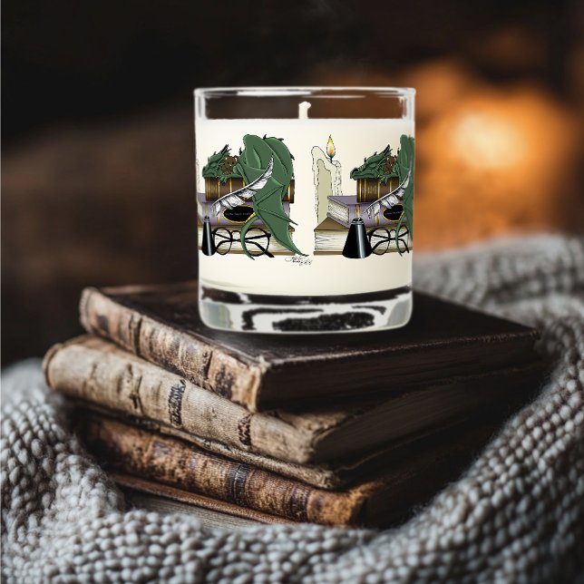 Dragon Green Sleeping Books Scented Candle (Creator Uploaded)