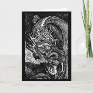 Dragon greetings card border