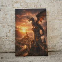 Dragon guardian of the glowing city