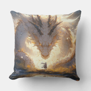 Dragon guardian throw pillow