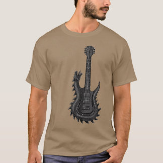 Dragon Guitar s With Electric Guitar Rock N Roll B T-Shirt