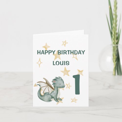 Dragon happy birthday card