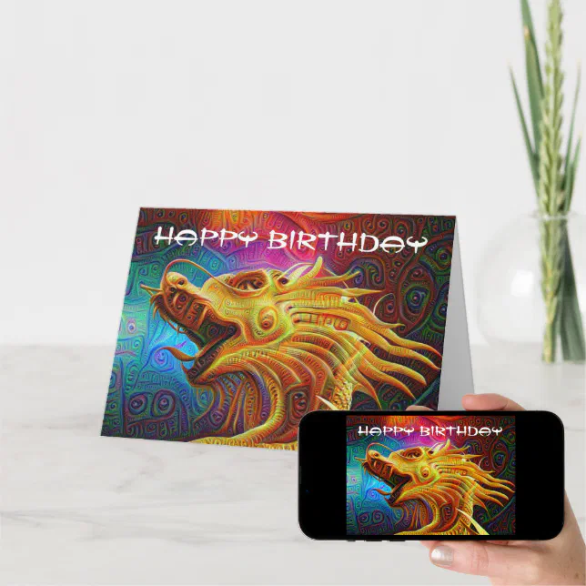 Dragon Happy Birthday card | Zazzle